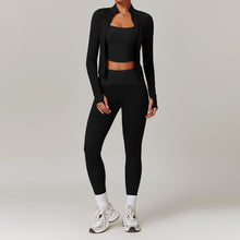 European And American Leisure Long Sleeve Yoga Suit Slimming High Waist
