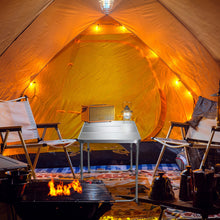 4ft Silver Outdoor Folding Table, Aluminum Alloy Rectangular 30kg, Three Fold Tabletop