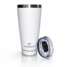 20 oz Bluetooth Speaker Tumbler – Stainless Steel Travel Tumbler, Insulated Cup with MAGNETIC Sliding Lid, Removeable Bluetooth Speaker Tumbler with Double Wall Design