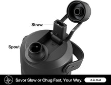 POWCAN 26 oz Insulated Water Bottle with 2-in-1 Straw and Spout Lid, Keep Cold 24H, Leak-Proof, Fits in Car Cup Holder, Stainless Steel Water Bottle for Sports, Travel, and School (Dark Knight)