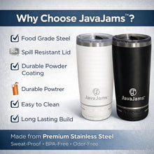 20 oz Bluetooth Speaker Tumbler – Stainless Steel Travel Tumbler, Insulated Cup with MAGNETIC Sliding Lid, Removeable Bluetooth Speaker Tumbler with Double Wall Design