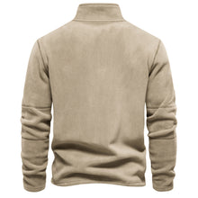 Fashion Personality Stand-collar Zippered Sweatshirt With Fleece Winter Casual Pullover Top Men's Clothing