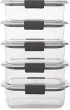 Rubbermaid Brilliance Food Storage Containers BPA Free Airtight Lids Ideal for Lunch Meal Prep & Leftovers Set of 5 (3.2 Cup)