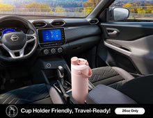 POWCAN 26 oz Insulated Water Bottle with 2-in-1 Straw and Spout Lid, Keep Cold 24H, Leak-Proof, Fits in Car Cup Holder, Stainless Steel Water Bottle for Sports, Travel, and School (Dark Knight)