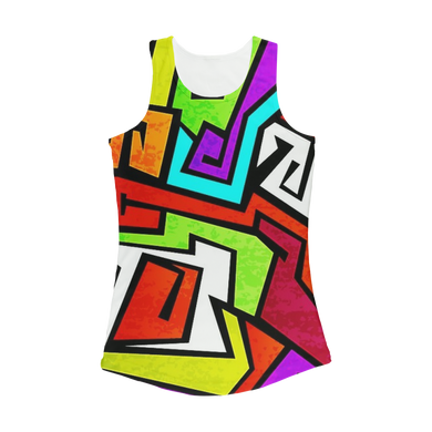 colorful-graffiti-vector Women Performance Tank Top