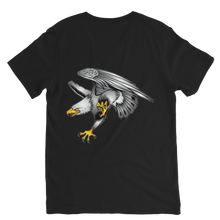 Custom Design Eagle Landing  ﻿Premium V-Neck T-Shirt - neverleavehomedeals.com