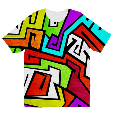 colorful-graffiti-vector Sublimation Kids T-Shirt
