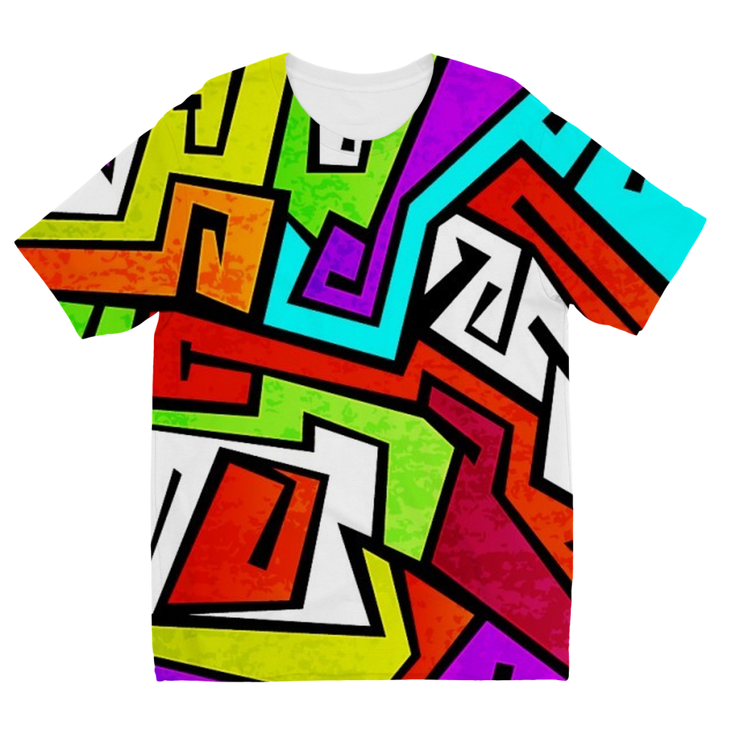 colorful-graffiti-vector Sublimation Kids T-Shirt