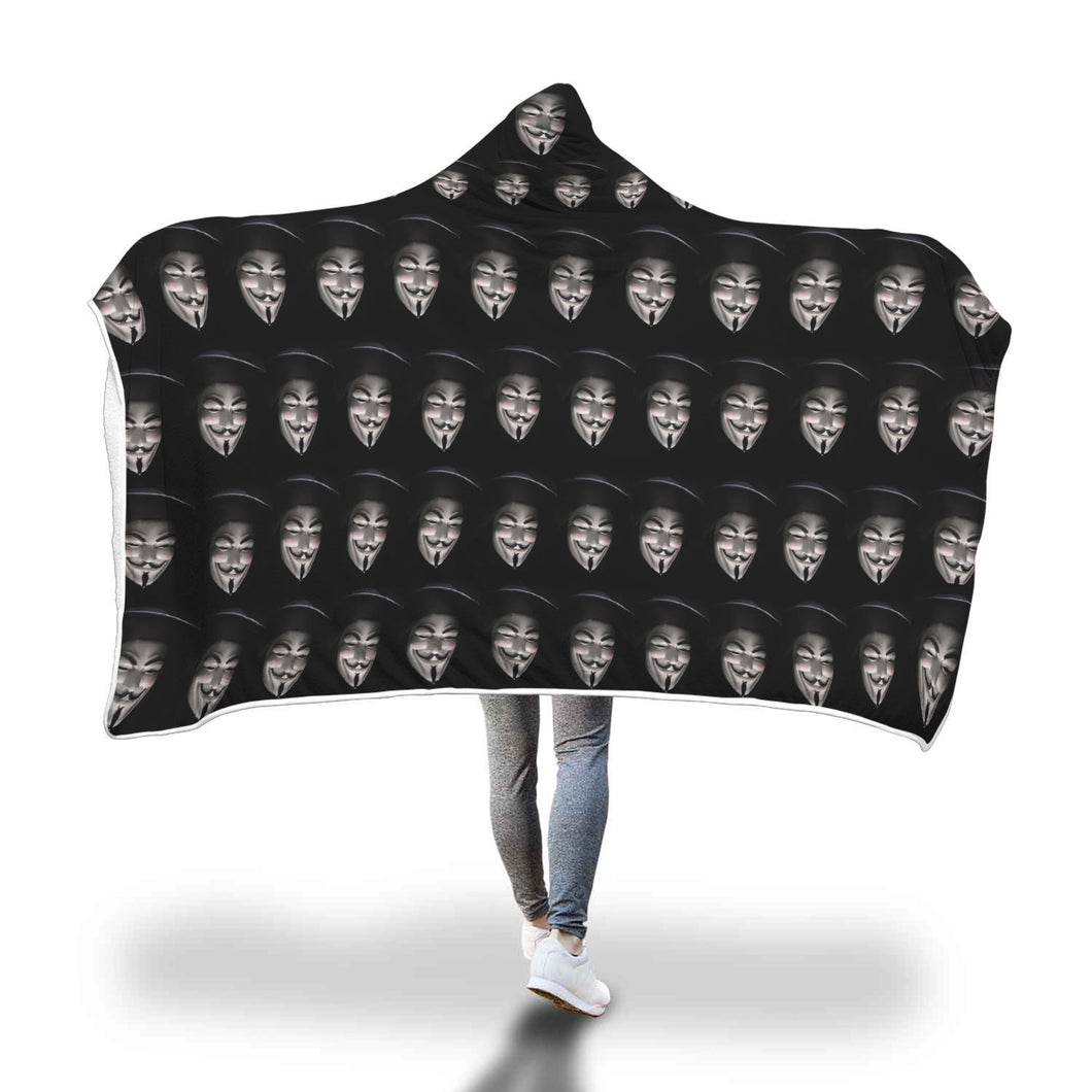 Custom Hooded Designer Blanket Anonymous - neverleavehomedeals.com