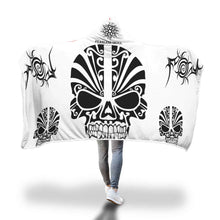Custom Designed Hooded Blanket Fearless Skull - neverleavehomedeals.com