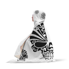 Custom Designed Hooded Blanket Fearless Skull - neverleavehomedeals.com