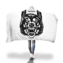 Custom Designed Hooded Blanket Wolf Power - neverleavehomedeals.com