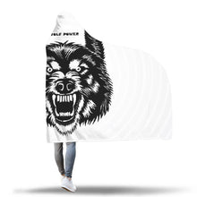 Custom Designed Hooded Blanket Wolf Power - neverleavehomedeals.com