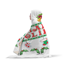 Custom Designed Hooded Blanket Happy Holidays - neverleavehomedeals.com