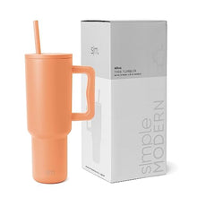 Simple Modern 40 oz Tumbler with Handle and Straw Lid | Insulated Cup Reusable Stainless Steel Water Bottle Travel Mug Cupholder Friendly | Gifts for Women Men Him Her | Trek Collection | Almond Birch