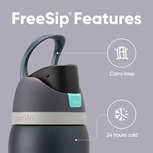 Owala FreeSip Insulated Stainless Steel Water Bottle with Straw for Sports and Travel, BPA-Free, 24oz, Iced Breeze