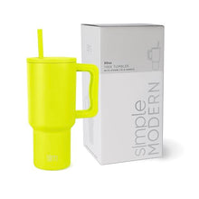 Simple Modern 40 oz Tumbler with Handle and Straw Lid | Insulated Cup Reusable Stainless Steel Water Bottle Travel Mug Cupholder Friendly | Gifts for Women Men Him Her | Trek Collection | Almond Birch