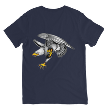 Custom Design Eagle Landing  ﻿Premium V-Neck T-Shirt - neverleavehomedeals.com