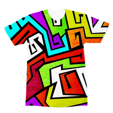 colorful-graffiti-vector Premium Sublimation Adult T-Shirt