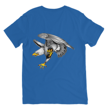 Custom Design Eagle Landing  ﻿Premium V-Neck T-Shirt - neverleavehomedeals.com