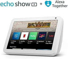 Echo Show 8 (2nd Gen, 2021 release) - Glacier White - with 30-day FREE trial of Alexa Together (monthly auto-renewal)