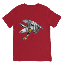 Custom Design Eagle Landing  ﻿Premium V-Neck T-Shirt - neverleavehomedeals.com