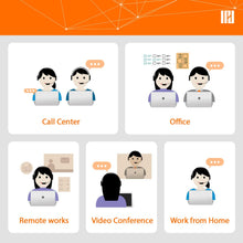 IPD IPH-255 Optimo-X Duo Ear Noise Canceling,Corded Headset for Call Center,Office&Landline Phones with U10P-S Bottom Cable W RJ9 Jack Cable Works with Yealink,Snom,Lg &Other IP Phones