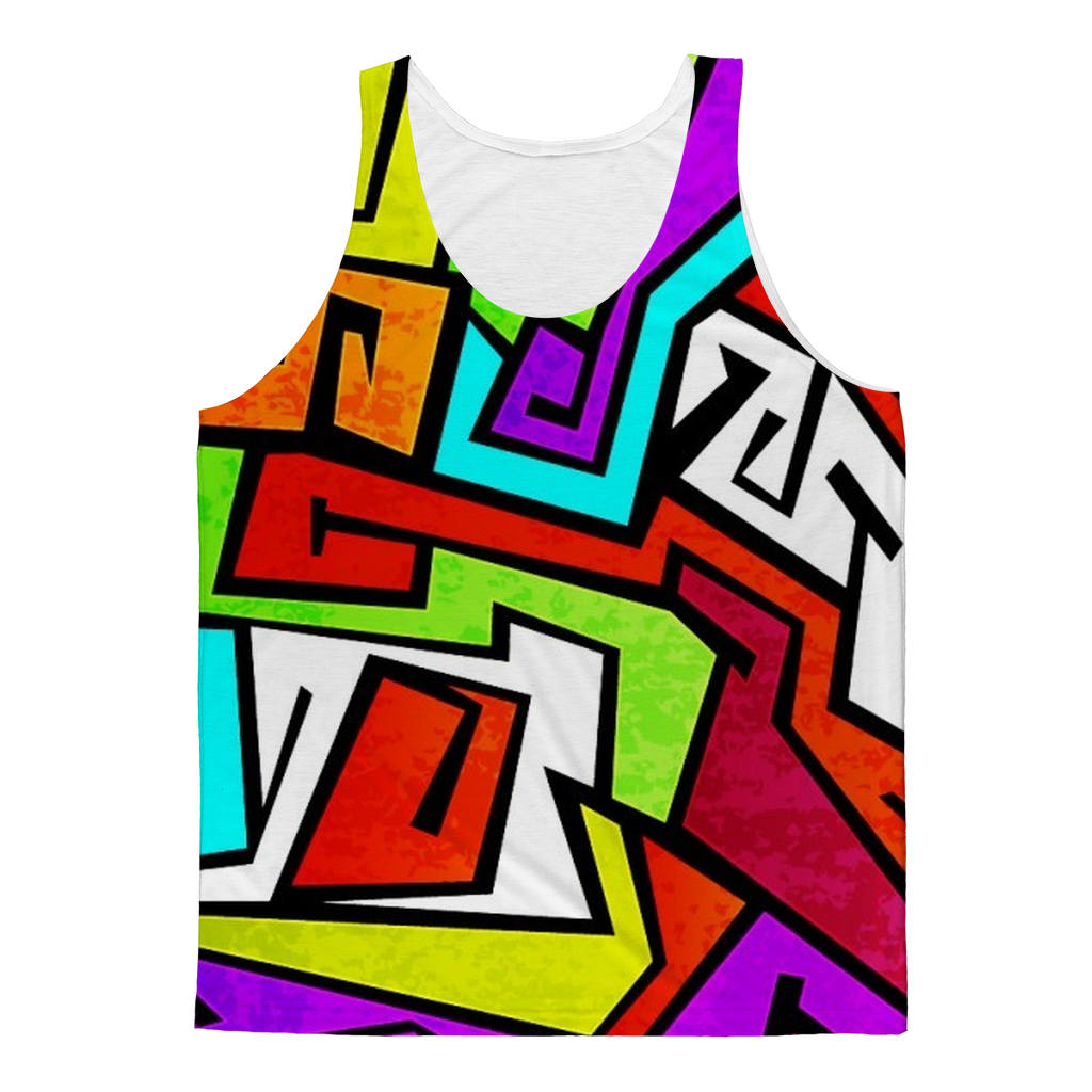 colorful-graffiti-vector Classic Sublimation Adult Tank Top