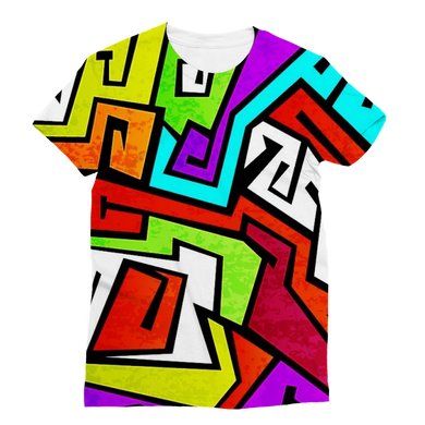 colorful-graffiti-vector Classic Sublimation Women's T-Shirt