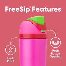 Owala FreeSip Insulated Stainless Steel Water Bottle with Straw for Sports and Travel, BPA-Free, 24oz, Iced Breeze