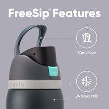 Owala FreeSip Insulated Stainless Steel Water Bottle with Straw for Sports and Travel, BPA-Free, 24oz, Iced Breeze