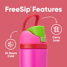 Owala FreeSip Insulated Stainless Steel Water Bottle with Straw for Sports and Travel, BPA-Free, 24oz, Iced Breeze
