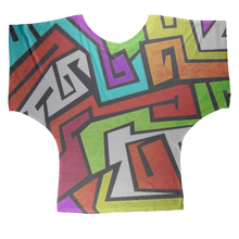 colorful-graffiti-vector Sublimation Batwing Top