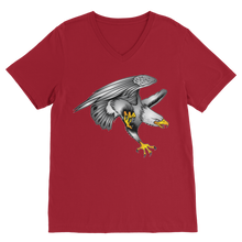 Custom Design Eagle Landing  ﻿Premium V-Neck T-Shirt - neverleavehomedeals.com