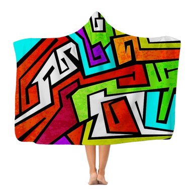 colorful-graffiti-vector Classic Adult Hooded Blanket