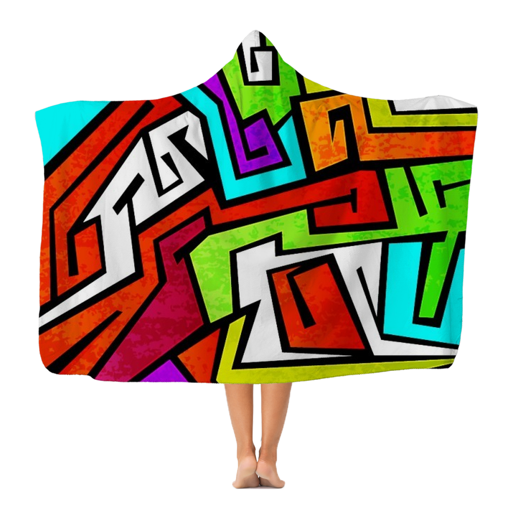 colorful-graffiti-vector Classic Adult Hooded Blanket