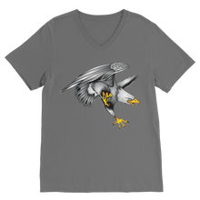 Custom Design Eagle Landing  ﻿Classic V-Neck T-Shirt - neverleavehomedeals.com
