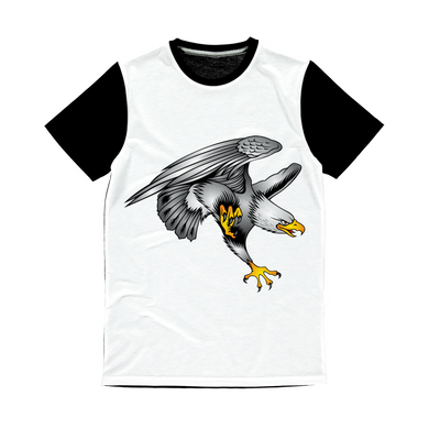 Custom Design Eagle Landing  ﻿Classic Sublimation Panel T-Shirt - neverleavehomedeals.com