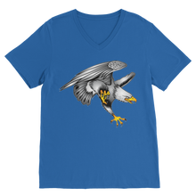 Custom Design Eagle Landing  ﻿Premium V-Neck T-Shirt - neverleavehomedeals.com