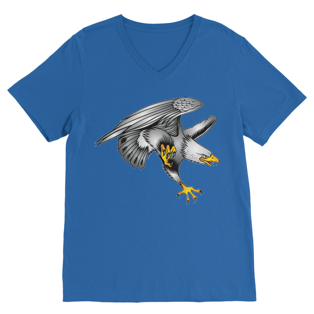 Custom Design Eagle Landing  ﻿Premium V-Neck T-Shirt - neverleavehomedeals.com