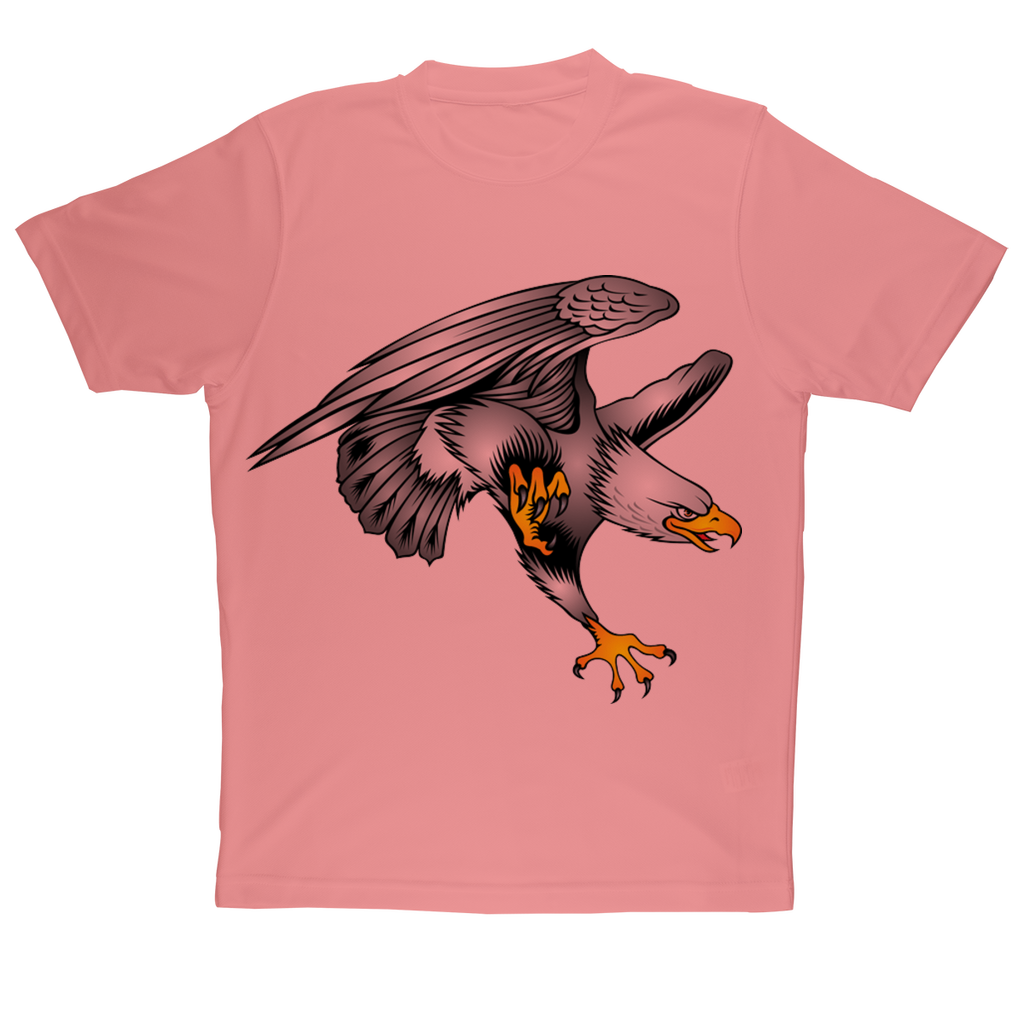 Custom Design Eagle Landing  ﻿Sublimation Performance Adult T-Shirt - neverleavehomedeals.com