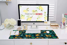 Large Mouse Pad, Desk Mat, Keyboard Pad, Desktop Home Office School Essentials College Cute Decor Big Extended Laptop Protector Computer Accessories Pretty Mousepad XL Leopard Jungle