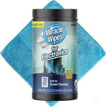 Miraclewipes for Electronics Cleaning - Screen Wipes Designed for TV, Phones, Monitors and More - Includes Microfiber Towel - (30 Count)