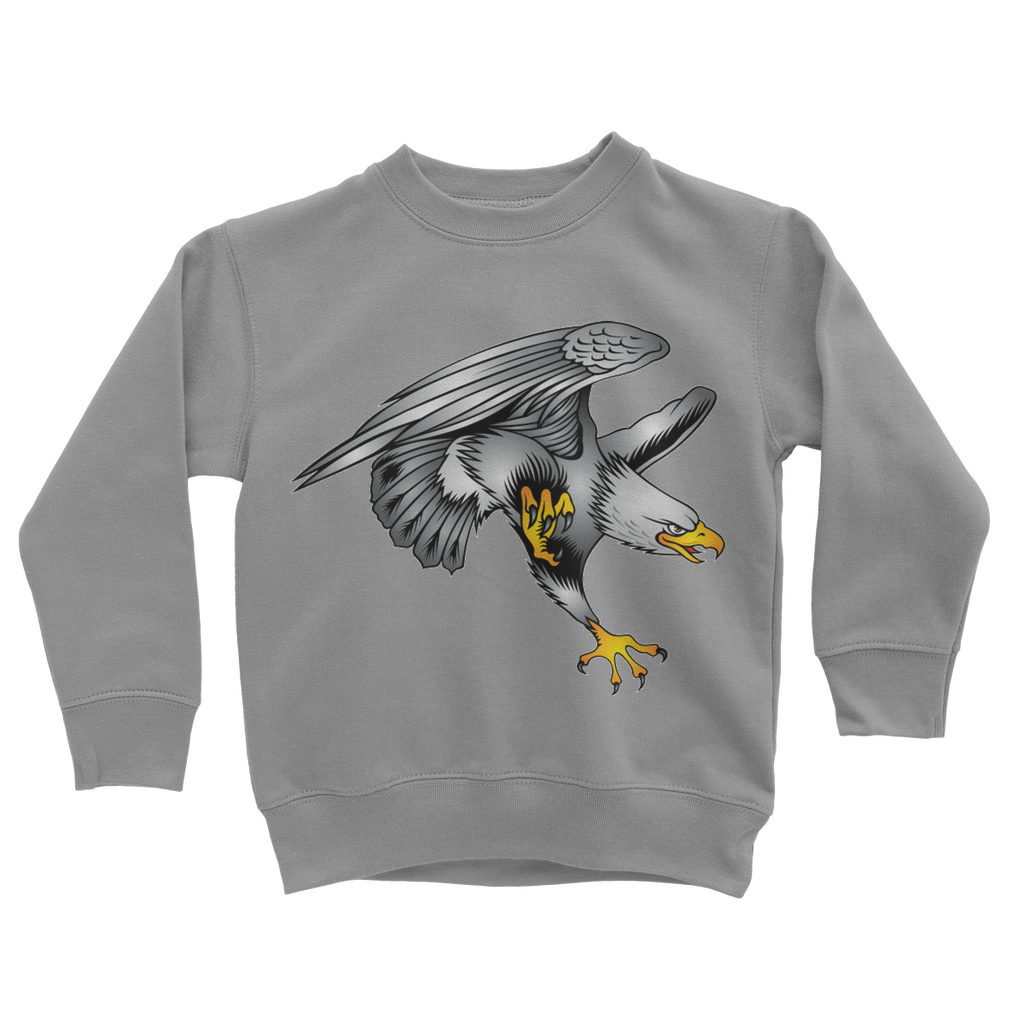 Custom Design Eagle Landing  ﻿Classic Kids Sweatshirt - neverleavehomedeals.com