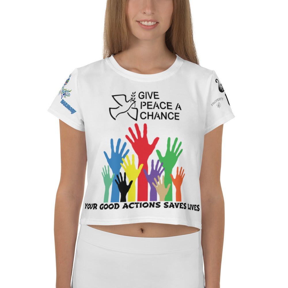 All-Over Print Crop Tee