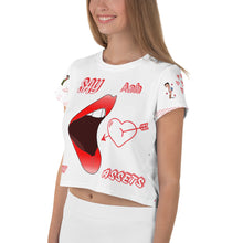 All-Over Print Crop Tee Say Ahh