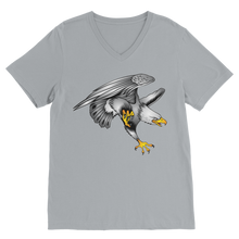 Custom Design Eagle Landing  ﻿Classic V-Neck T-Shirt - neverleavehomedeals.com
