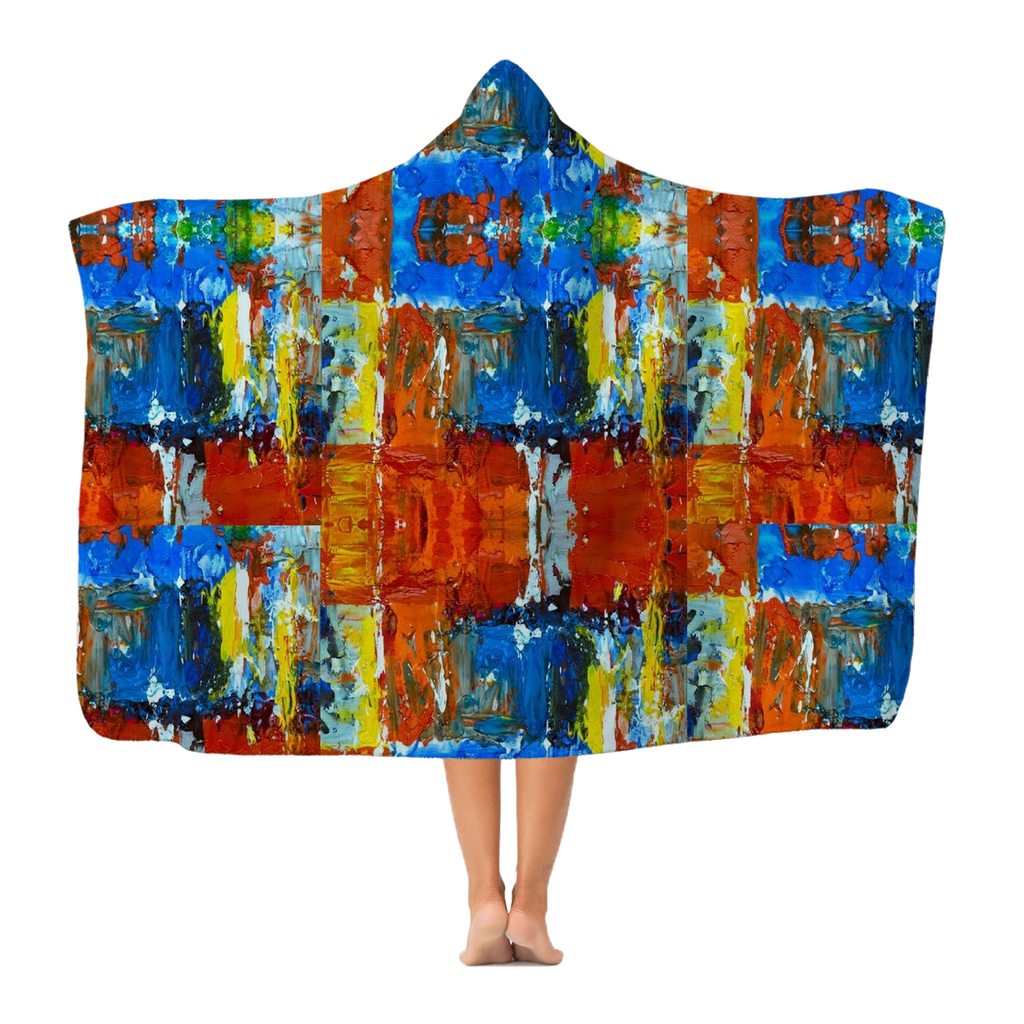 Custom Paint drip hooded-blanket-adult  ﻿Classic Adult Hooded Blanket - neverleavehomedeals.com