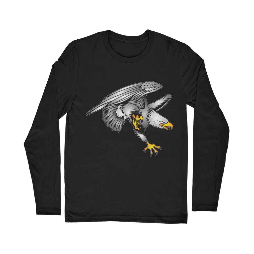 Custom Design Eagle Landing  ﻿Classic Long Sleeve T-Shirt - neverleavehomedeals.com