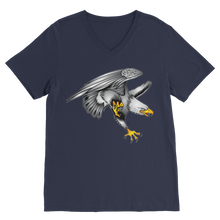 Custom Design Eagle Landing  ﻿Premium V-Neck T-Shirt - neverleavehomedeals.com